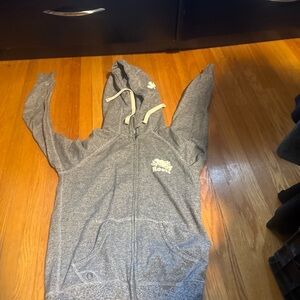 Roots Heather Gray Zip-Up Hoodie